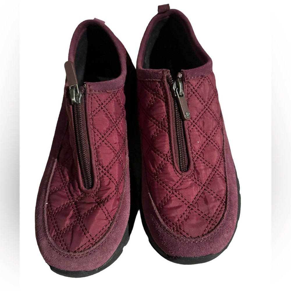 ❄️ Lands’ End slip-on shoe fleece lined Maroon Size 8.5